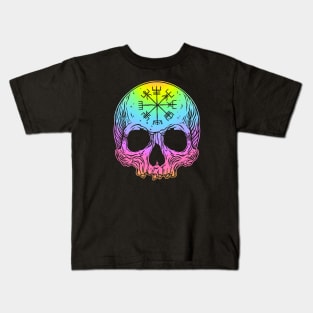 Vegvisir rune skull Kids T-Shirt